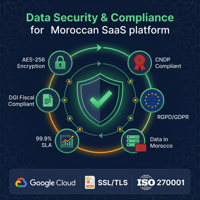Sécurité ToutSuite — CNDP, RGPD, DGI, Google Cloud Maroc